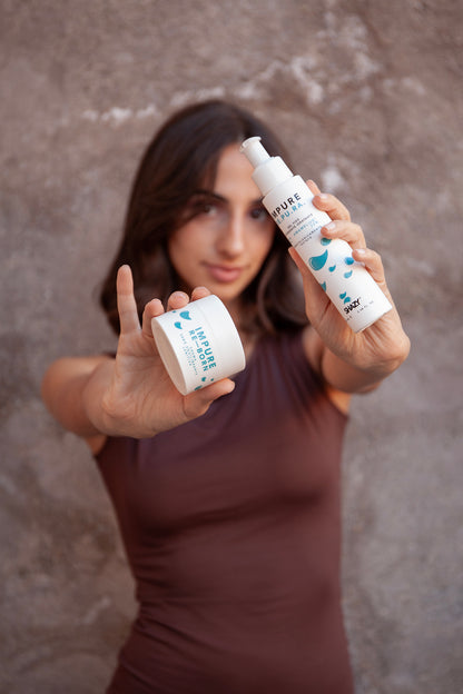 IMPURE Set Skincare Shazy: Detergente DePuRa & Crema Re-Born per Pelle Mista e Grassa