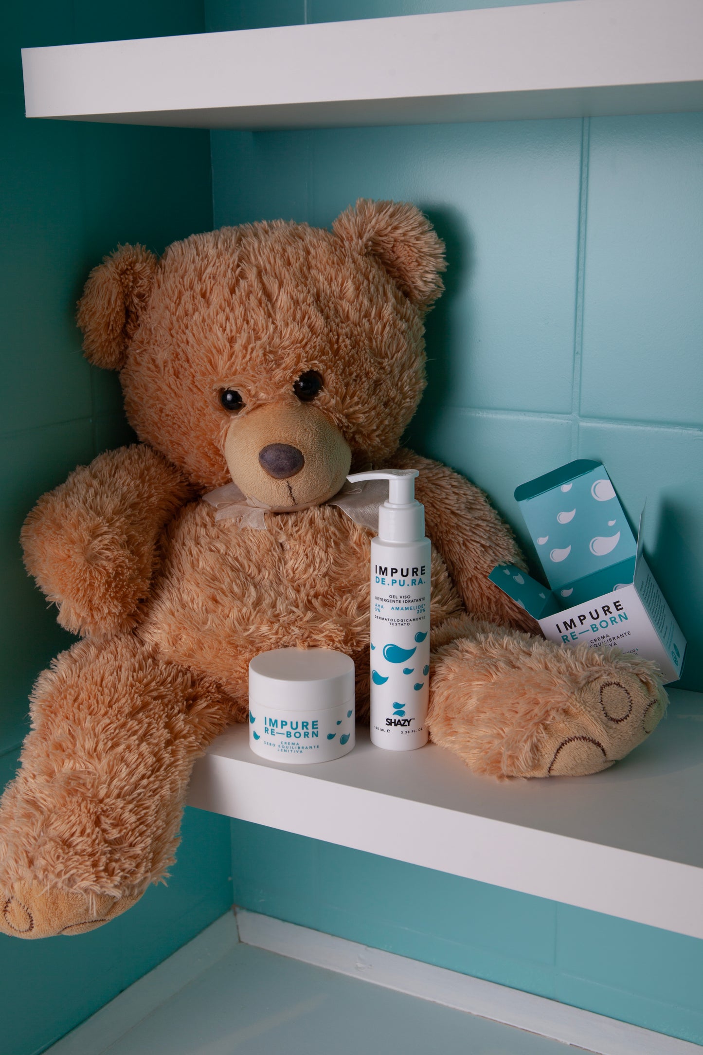 IMPURE Set Skincare Shazy: Detergente DePuRa & Crema Re-Born per Pelle Mista e Grassa